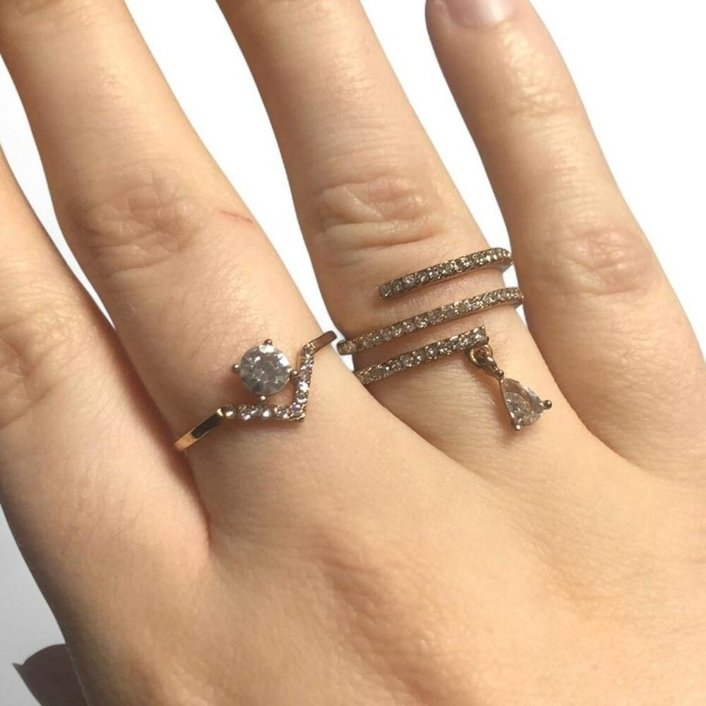Call It Spring Gold Ring Set - Picture 2 of 4